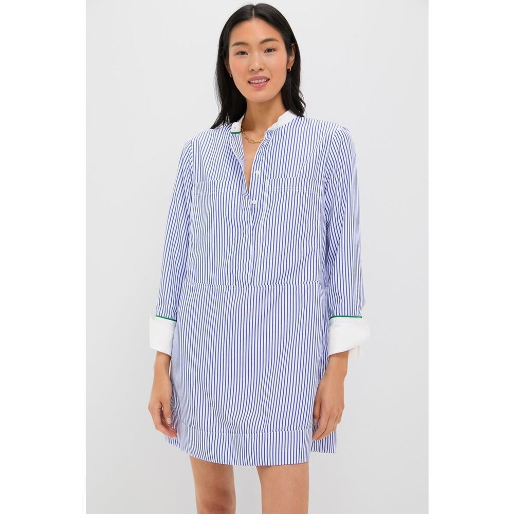 POMANDER PLACE Blue Stripe Rohan Shirt Dress Size XXL NWT Retail $128